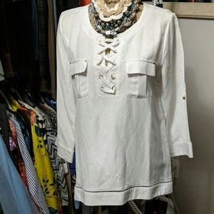 White Linen Blouse
